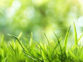AI generated Green Nature Background photo