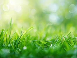 AI generated Green Nature Background photo