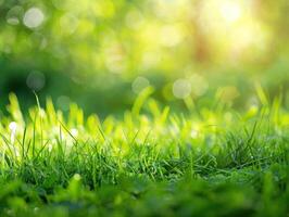 AI generated Green Nature Background photo