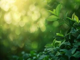 AI generated Green Nature Background photo