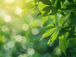 AI generated Green Nature Background photo