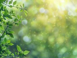 AI generated Green Nature Background photo