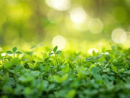 AI generated Green Nature Background photo