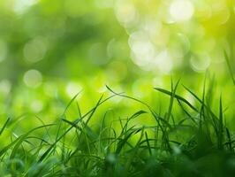 AI generated Green Nature Background photo