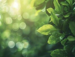 AI generated Green Nature Background photo