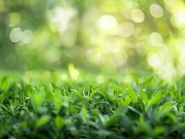 AI generated Green Nature Background photo