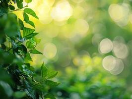 AI generated Green Nature Background photo