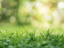 AI generated Green Nature Background photo