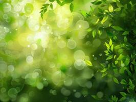 AI generated Green Nature Background photo