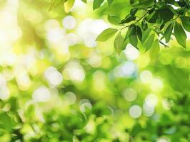 AI generated Green Nature Background photo