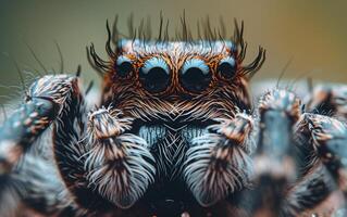 AI generated Close up of a spider photo