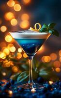 AI generated Blue Cocktail Drink photo