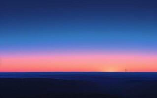 AI generated A serene and beautiful sunset photo