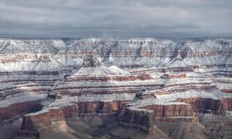 Grand Canyon Snow Panorama photo