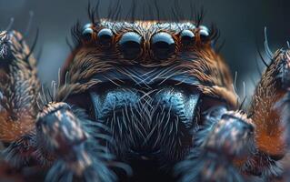 AI generated Close up of a spider photo