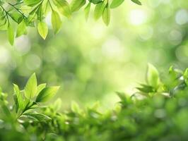 AI generated Green Nature Background photo