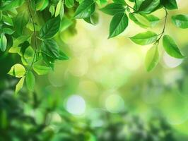 AI generated Green Nature Background photo