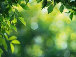 AI generated Green Nature Background photo