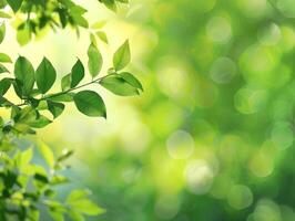 AI generated Green Nature Background photo