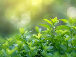 AI generated Green Nature Background photo