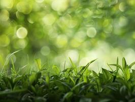 AI generated Green Nature Background photo