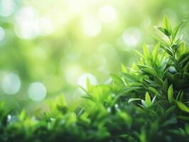 AI generated Green Nature Background photo