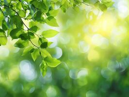 AI generated Green Nature Background photo