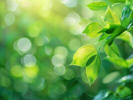 AI generated Green Nature Background photo