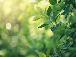 AI generated Green Nature Background photo