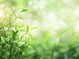 AI generated Green Nature Background photo
