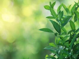 AI generated Green Nature Background photo