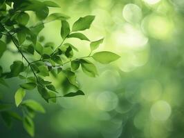 AI generated Green Nature Background photo