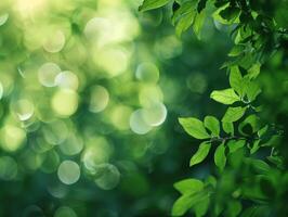 AI generated Green Nature Background photo