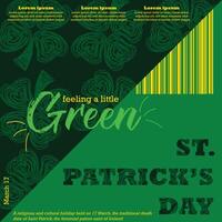 St. Patricks Day with Green Clover Charm vector