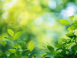 AI generated Green Nature Background photo