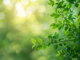 AI generated Green Nature Background photo