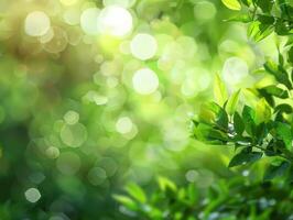 AI generated Green Nature Background photo