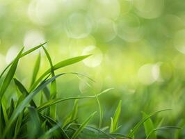 AI generated Green Nature Background photo