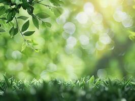 AI generated Green Nature Background photo