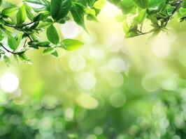 AI generated Green Nature Background photo