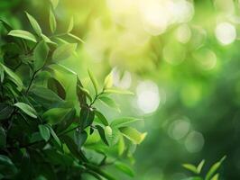 AI generated Green Nature Background photo