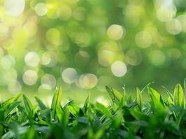 AI generated Green Nature Background photo