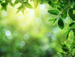 AI generated Green Nature Background photo