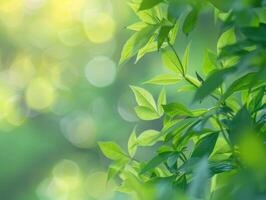 AI generated Green Nature Background photo