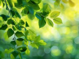 AI generated Green Nature Background photo