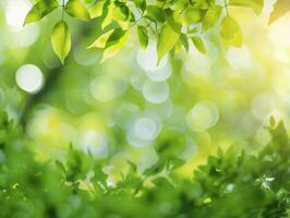 AI generated Green Nature Background photo
