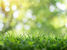 AI generated Green Nature Background photo