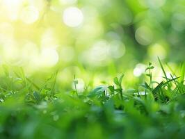 AI generated Green Nature Background photo