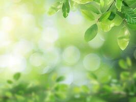AI generated Green Nature Background photo
