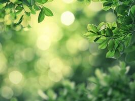 AI generated Green Nature Background photo
